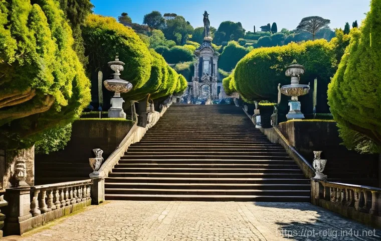기독교 성지와 순례지 - **Prompt:** A serene, wide-angle shot of the Fátima Sanctuary esplanade in Portugal during early eve...